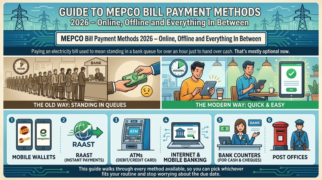 MEPCO Bill Payment 2026 online payment methods