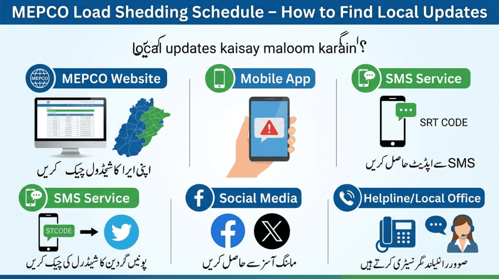 MEPCO Load Shedding Schedule 2026 for local outage updates