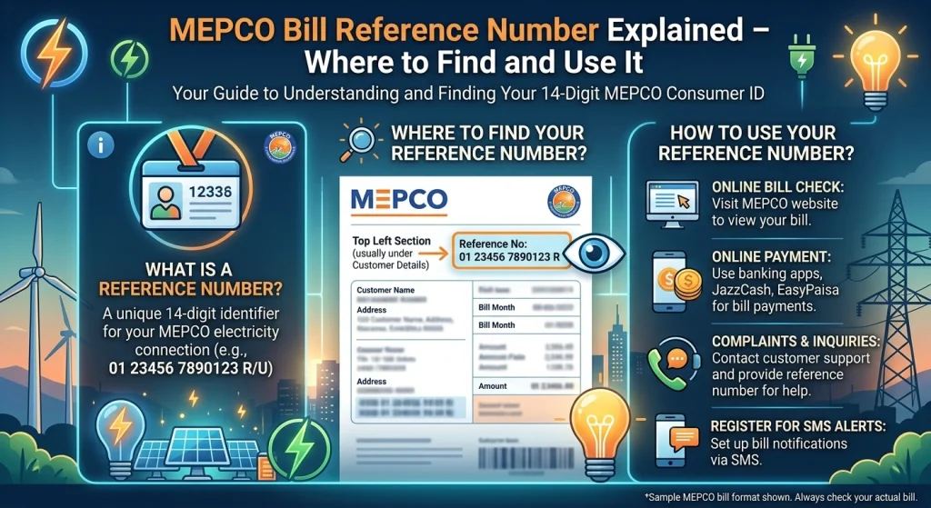 MEPCO Bill Reference Number explained and where to find it
